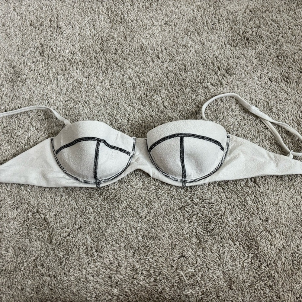 Onia white swimsuit top